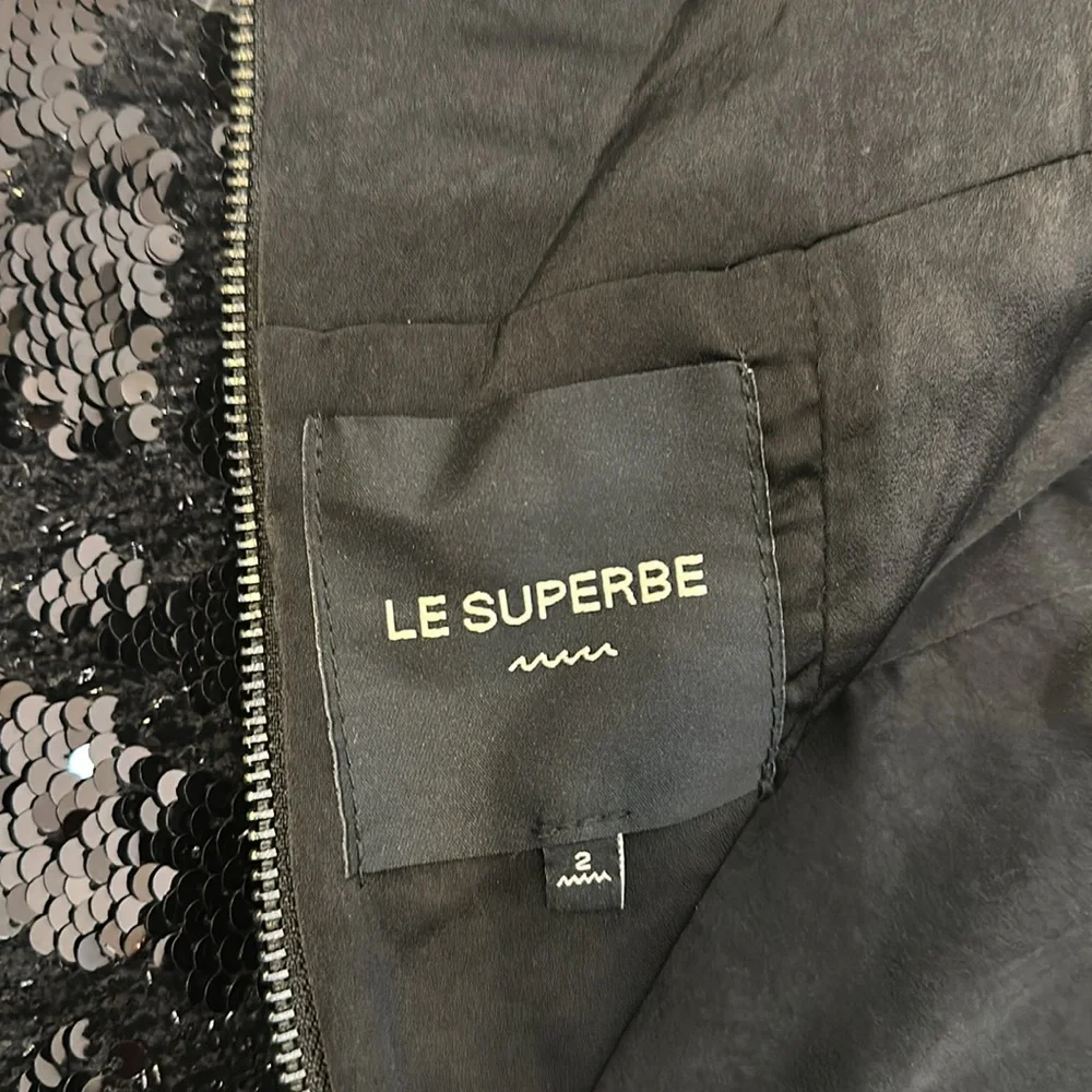 Revolve Le Superbe Nominee Tux Dress in Noir Cluster Shine Size 2 - Picture 14 of 15